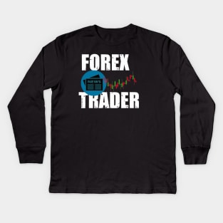 Forex News Trader Kids Long Sleeve T-Shirt